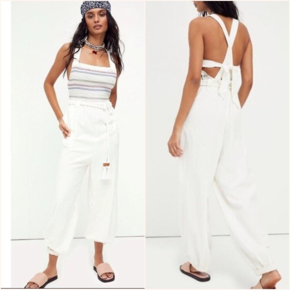 Free People White Jumpsuit